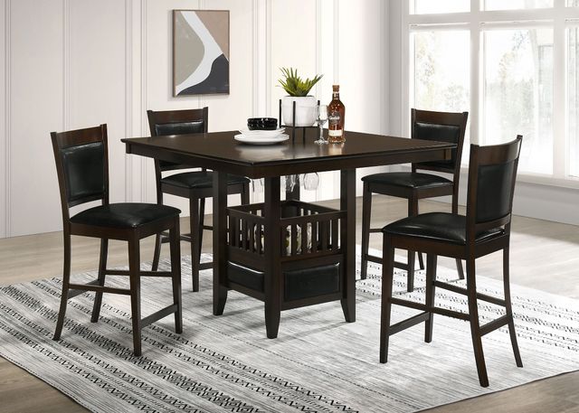 Coaster® Jaden 2-Piece Black/Espresso Upholstered Counter Stools-12