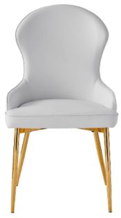 Mazin Furniture Venus Gold/White Side Chair-1