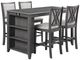 New Classic® Home Furnishings Amy 5-Piece Gray Counter Dining Set-0