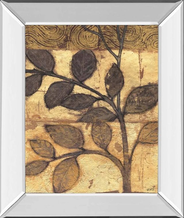 Classy Art Bronzed Branches I by Norman Wyatt, Jr. Mirror Framed Wall Art-0