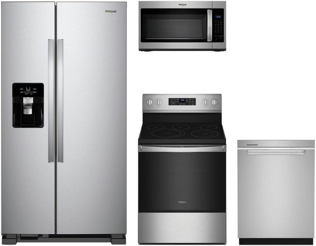 Whirlpool® 4 Piece Fingerprint Resistant Stainless Steel Kitchen Package-0