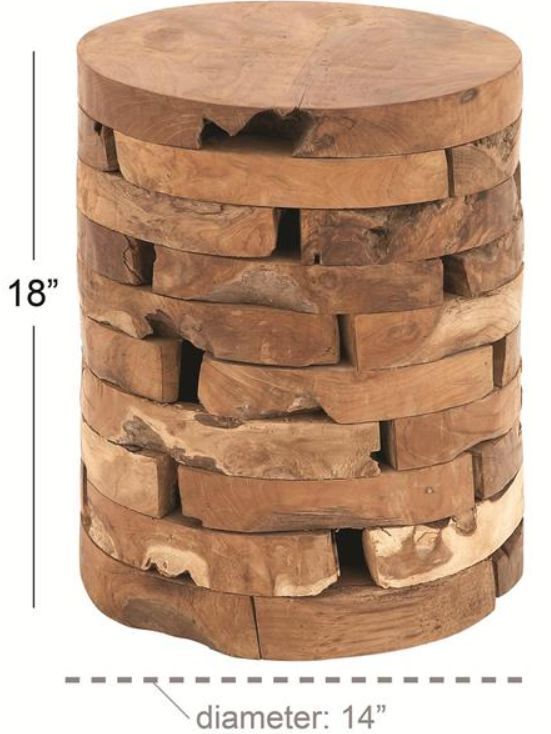 Deco Marche U Select Light Brown Accent Table-2