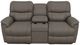 La-Z-Boy® Trouper Gray Leather Power Reclining Loveseat with Console and Headrest-1