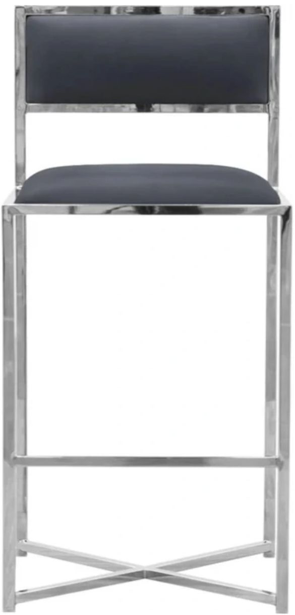 Modus Furniture Amalfi Cobalt/Chrome X-Base Bar Stool-2