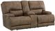 Signature Design by Ashley® Time-Piece Earth Power Reclining Loveseat with Console and Adjustable Headrest-0