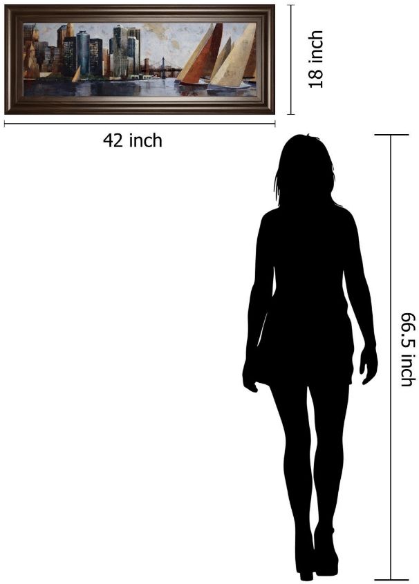 Classy Living Marti Bofarull Arriving at Manhattan 42"W Wall Art-2