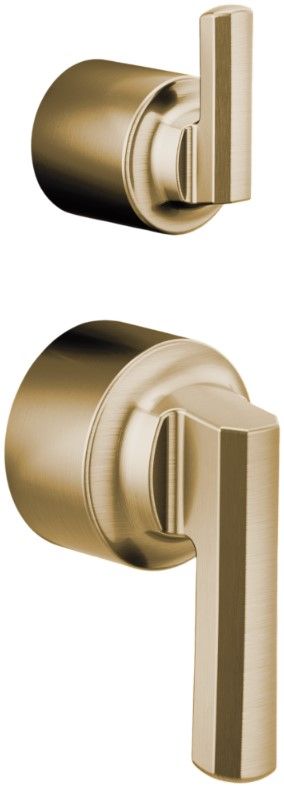 Brizo Levoir® Brilliance® Luxe Gold® Pressure Balance Valve with Integrated Diverter Trim Lever Handle Kit-0