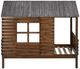 Donco Kids Log Cabin Rustic Walnut Youth Twin Low Loft Bed-2
