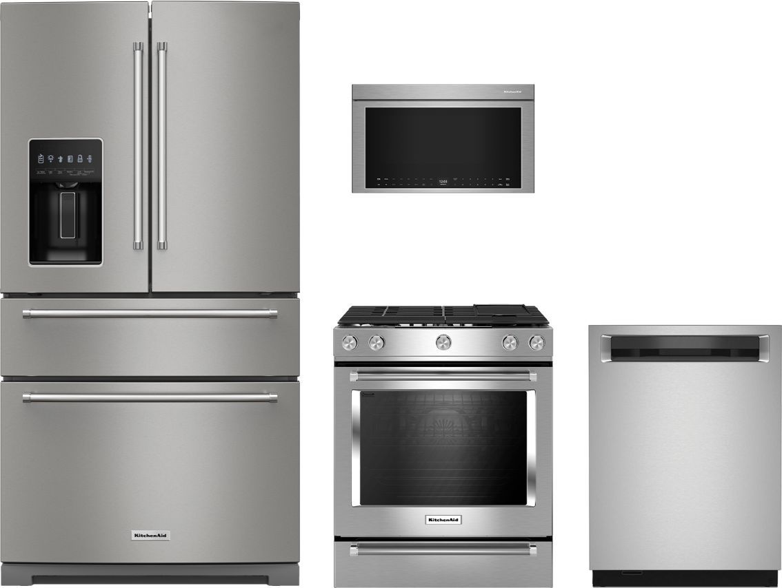 KitchenAid® 4 Piece Stainless Steel Kitchen Package