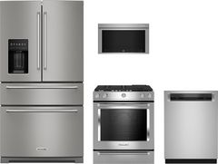 KitchenAid® 4 Piece Stainless Steel Kitchen Package