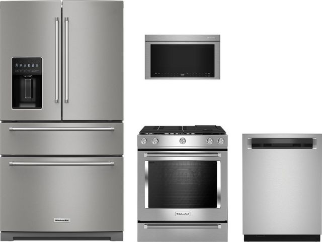 KitchenAid® 4 Piece Stainless Steel Kitchen Package-0