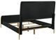 Coaster® Arini Black/Grey Eastern King Panel Bed with Upholstered Headboard-2