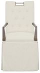 Fairfield® Customizable Entree Dining Nickel Metal Pull Button Back Skirted Arm Chair-1