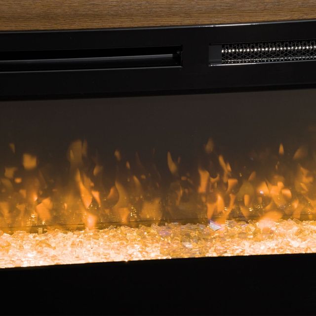 Michael Amini® Portrait Sienna Brown Fireplace with Electric Insert-3