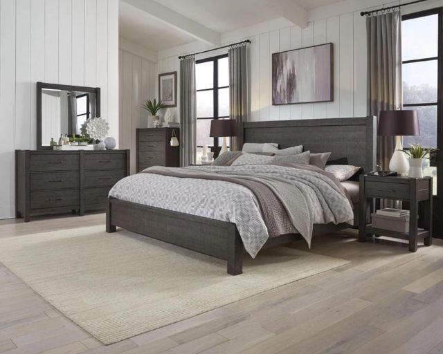 aspenhome® Mill Creek Carob King Panel Bed-2