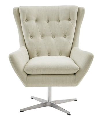 Olliix by Madison Park Catalina Cream Swivel Chair-0