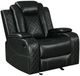 New Classic® Home Furnishings Orion II Black Manual Glider Recliner-0