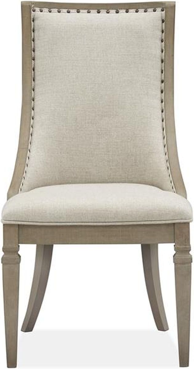 Magnussen Home® Lancaster 2-Piece Dovetail Grey Dining Arm Chair Set with Upholstered Seat and Back-1