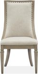 Magnussen Home® Lancaster 2-Piece Dovetail Grey Dining Arm Chair Set with Upholstered Seat and Back-1