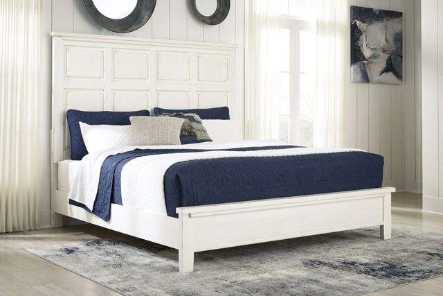 Signature Design by Ashley® Braunter Aged White Queen Panel Headboard-2