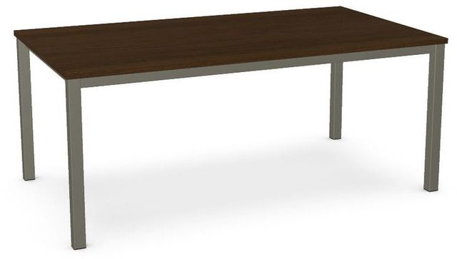 Amisco Customizable Bennington Walnut Veneer Rectangular Dining Table-0
