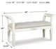 Signature Design by Ashley® Realyn Antique White Accent Bench-2