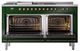 Ilve® Nostalgie II Noblesse 60'' Emerald Green Pro Style Dual Fuel Range with Burnished Trim-2