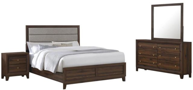 Coaster® Welsley 4-Piece Taupe/Walnut California King Bedroom Set-0