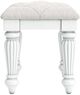 Signature Design by Ashley® Maylilly White Upholstered Vanity Stool-2