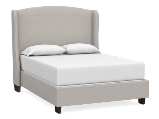 Bassett® Furniture Paris Custom Paris Gray Upholstered Arched Bed-1