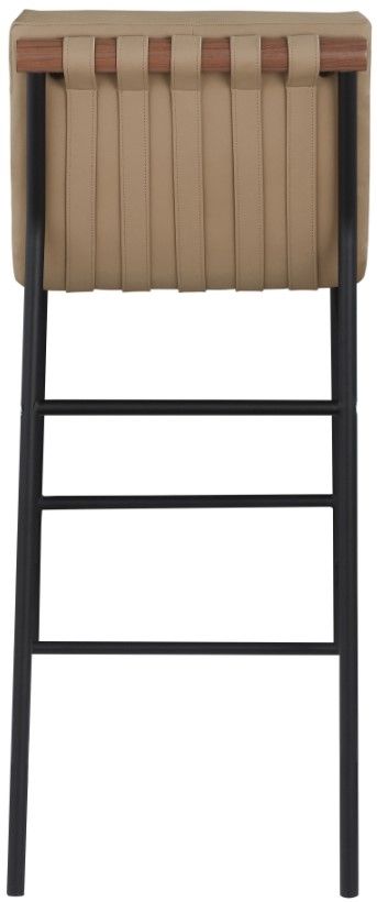 Meridian Furniture Burke Tan/Matte Black Bar Stool-3
