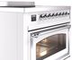 Ilve® Nostalgie II Noblesse 36'' White Pro Style Induction Range with Chrome Trim-4