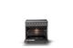 Viking® 5 Series 36" Damascus Gray Pro Style Induction Range with Polished Chrome Trim-1