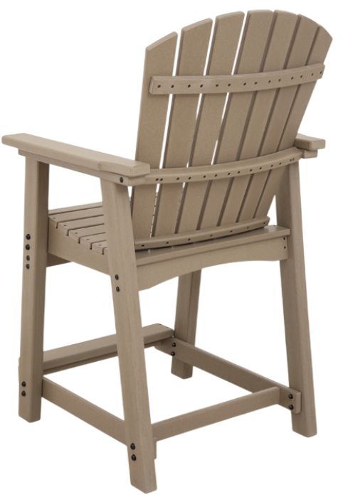 Signature Design by Ashley® Seacliff Beach Medium Brown Plastic Outdoor Bar Stool-3