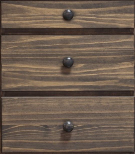 Mako Wood Furniture Polo Brown 2 and 1/2-Drawer Nightstand-1