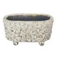 A & B Home Gray Footed Planter with Patterns-1