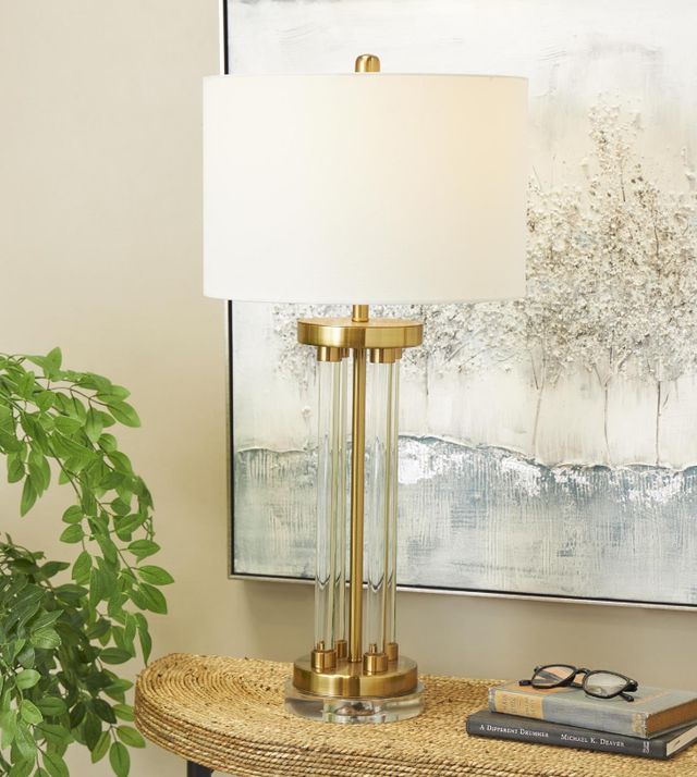 Deco Marche Gold Table Lamp with Silver Base-3
