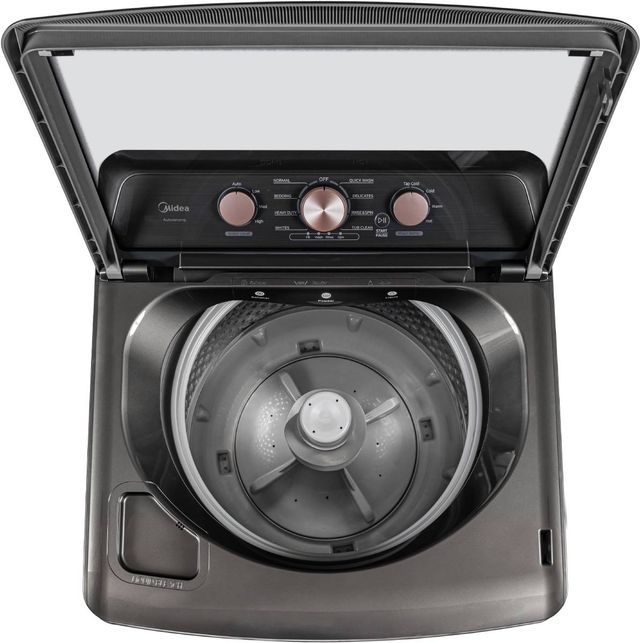 Midea 4.1 Cu. Ft. Metallic Gray Top Load Washer with Power Boost Agitator-1