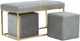 TOV Furniture by Inspire Me Home Decor 3 Piece Lila Tri Velvet Bench Set-2