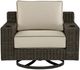 Signature Design by Ashley® Coastline Bay Brown Aluminum Outdoor Swivel Lounge Chair-1
