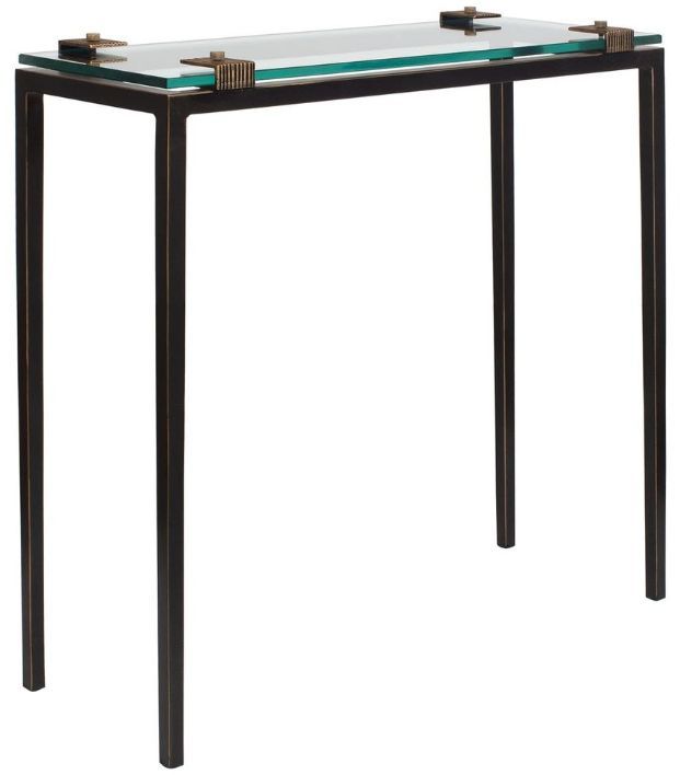 Uttermost® Averona Bronze Glass Top Accent Table-0