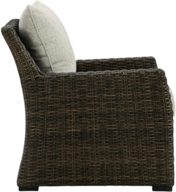 Signature Design by Ashley® Brook Ranch Brown Aluminum Outdoor Lounge Chair-2