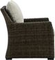 Signature Design by Ashley® Brook Ranch Brown Aluminum Outdoor Lounge Chair-2