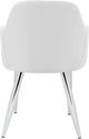 Monarch Specialties Inc. 2-Piece Chrome/White Arm Chair Set-4