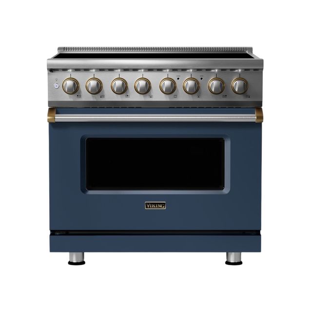 Viking® 5 Series 36" Slate Blue Pro Style Induction Range-0
