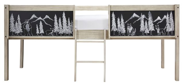 Signature Design by Ashley® Wrenalyn Beige/Black Twin Loft Bed and Storage-3