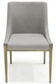 VIGFurniture Modrest Pettit Modrest Fairview Gray/Gold Dining Chair-1
