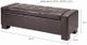 Olliix by Madison Park Brown Mirage Tufted Top Storage Bench-3