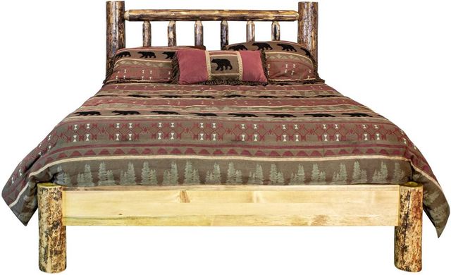 Montana Woodworks® Glacier Country Stain & Clear Lacquer Full Platform Bed-1