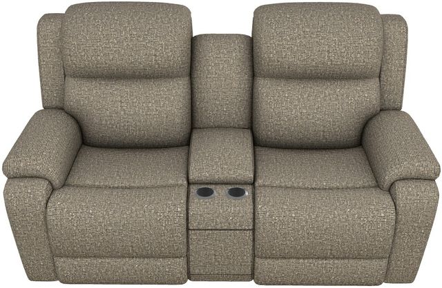 La-Z-Boy® Dorian Peppercorn Power Reclining Loveseat with Console and Headrest-4